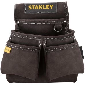 image of Stanley Tools Leather Double Nail Pocket Pouch