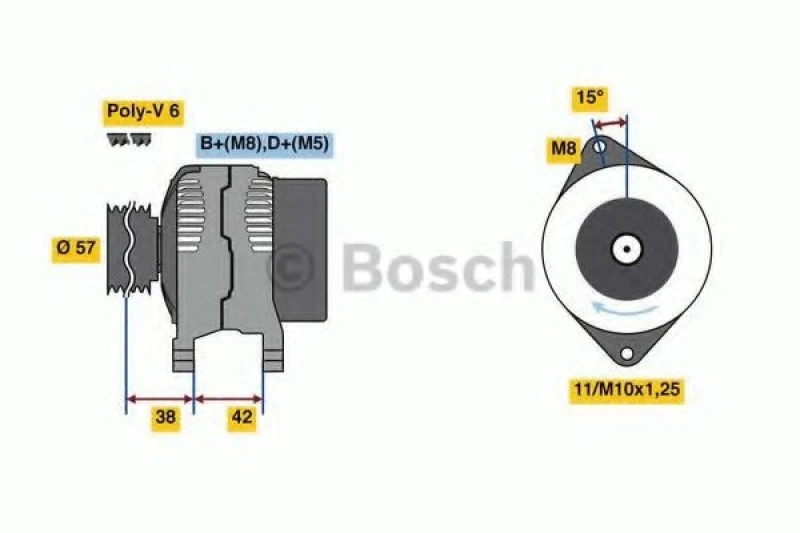 Image of Alternator Bosch 0 986 049 960