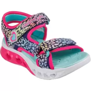 image of Skechers Girls Flutter Hearts Light Up Summer Sandals UK Size 13 (EU 32)