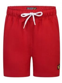 Image of Lyle & Scott Boys Classic Swim Shorts - Red, Size Age: 9-10 Years