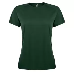 Image of SOLS Womens/Ladies Sporty Short Sleeve T-Shirt (M) (Forest Green)