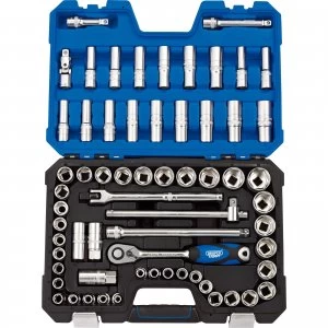 Image of Draper 63 Piece 1/2" Drive Hex Socket Set Metric and Imperial 1/2"