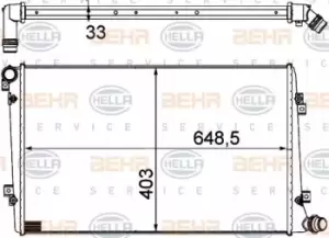 Image of x1 Behr Heat Exchanger 8MK376756-701 Genuine replacement part for Car Made in CN