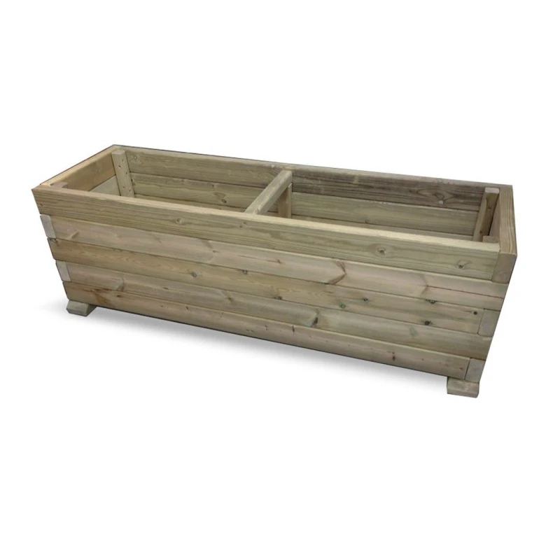 Image of Churnet Valley Garden Furniture Ltd Multi Pack of 2, Super Heavy Duty Veg Trough - W150cm, Fully Assembled in Brown Size: 2 Pack Brown Unisex 2 Pack