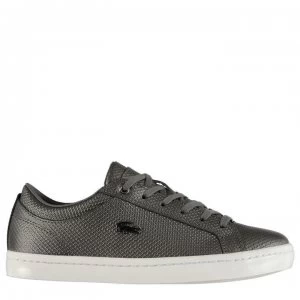 Lacoste Straightset Chantaco Leather Trainers - Black/Wht