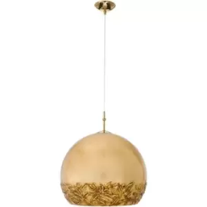 image of 14kolarz - LUNA 24-carat gold design pendant light in glass, antique lampshade, liberta gold