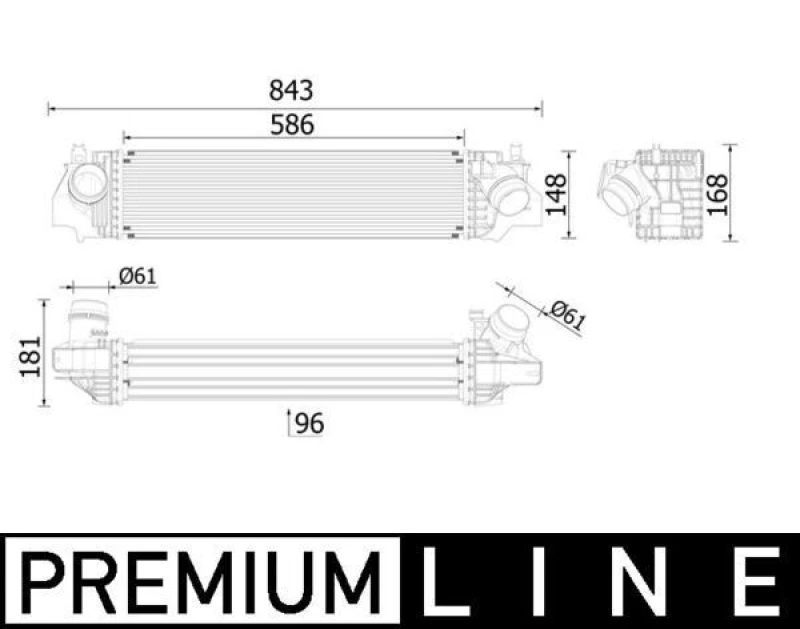Image of Intercooler MAHLE CI 617 000P