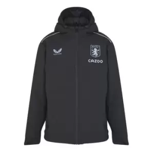 Image of Castore Aston Villa Hooded Rain Jacket - Grey