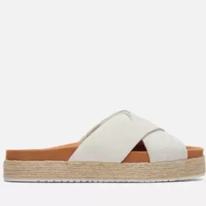 Image of TOMS Womens Paloma Cross Front Sandals - Egret/Melange - UK 4
