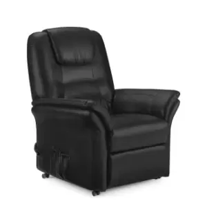 image of Julian Bowen Riva Black Leather Electric Riser Recliner Armchair