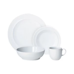 image of Denby White 4 Piece Dinner Set