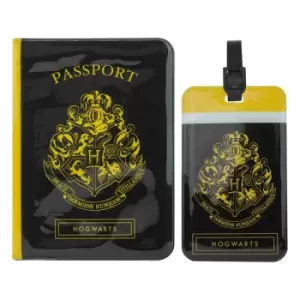 image of Harry Potter Passport Case & Luggage Tag Set Hogwarts