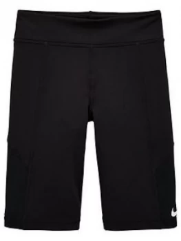 image of Nike Older Girls Trophy Cycling Running Shorts - Black