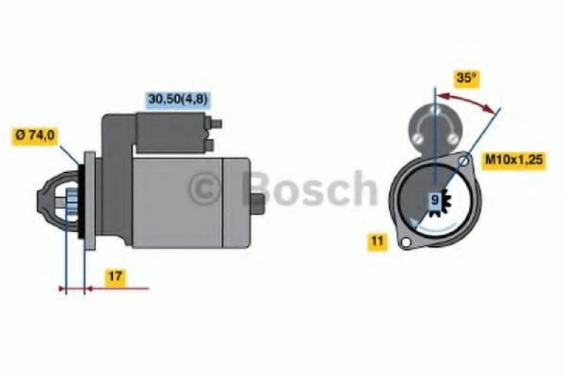 Image of Starter motor Bosch 0 986 021 560