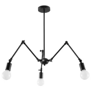 Image of Sollux Chandelier Stark 3 Black