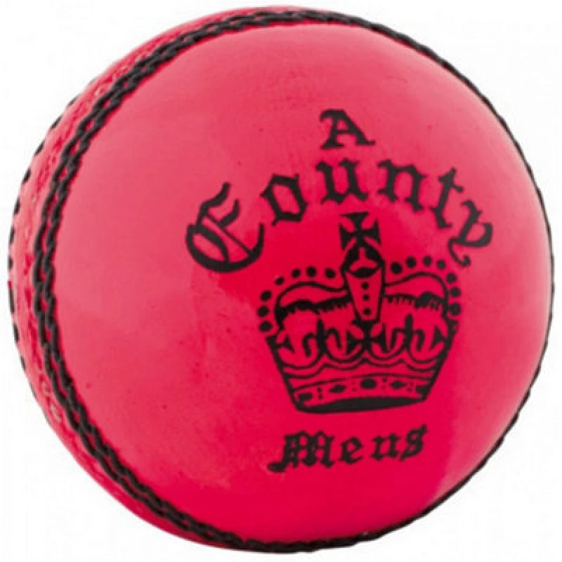 Image of Readers County Crown Leather Cricket Ball Pink