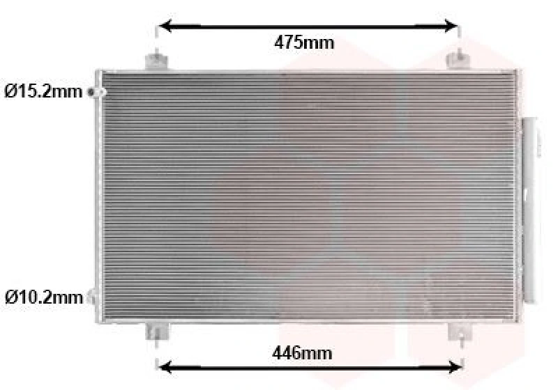Image of VAN WEZEL Air conditioning condenser VAN WEZEL 25015711