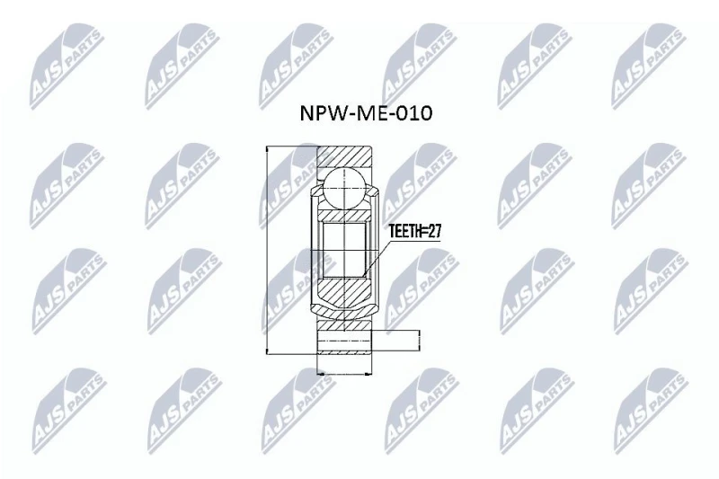 Image of NTY CV joint kit NTY NPW-ME-010