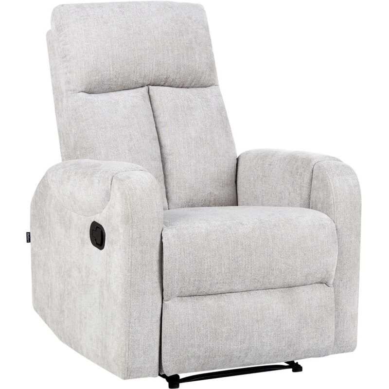 Image of Beliani Recliner Chair Somero Fabric Grey