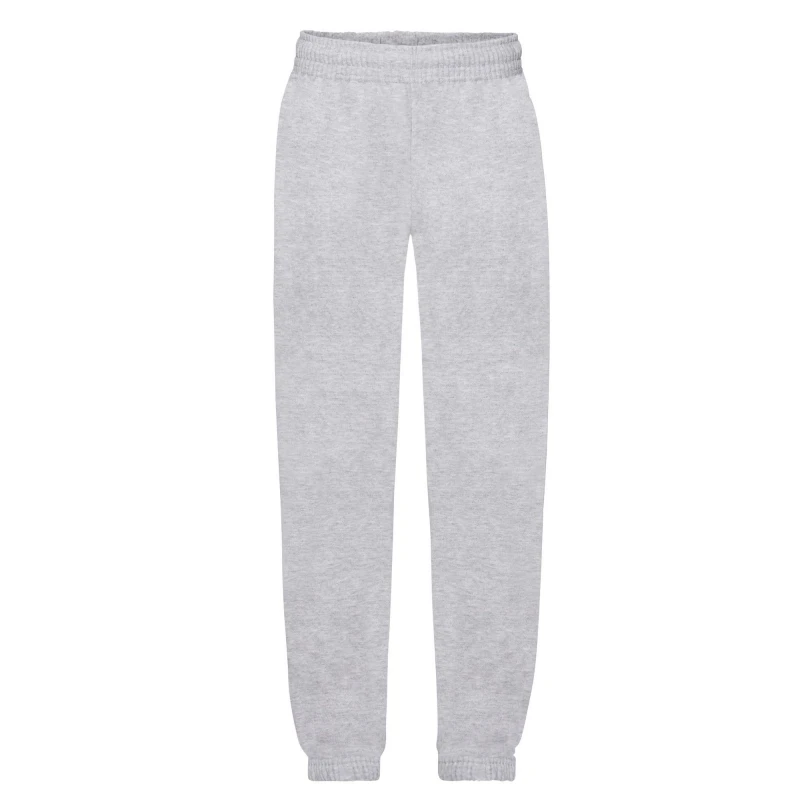 Image of Fruit Of The Loom Heather Elasticated Hem Jogging Bottoms Grey