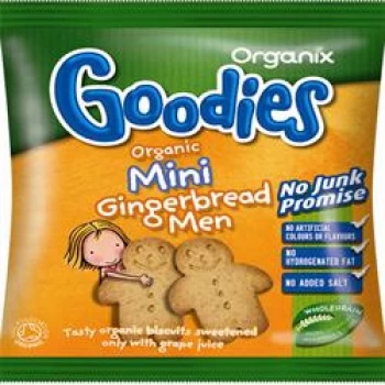 Image of Organix Goodies Mini Gingerbread Men Biscuits 25g