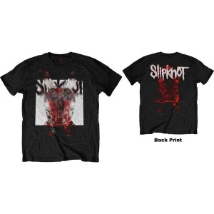 image of Slipknot - Devil Single - Logo Blur Mens Small T-Shirt - Black