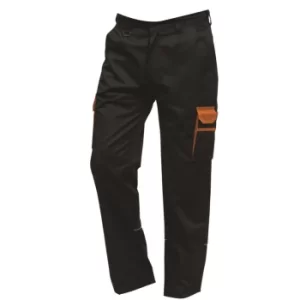 image of Silverswift Two-tone Combat Trousers Black/Orange (R34")