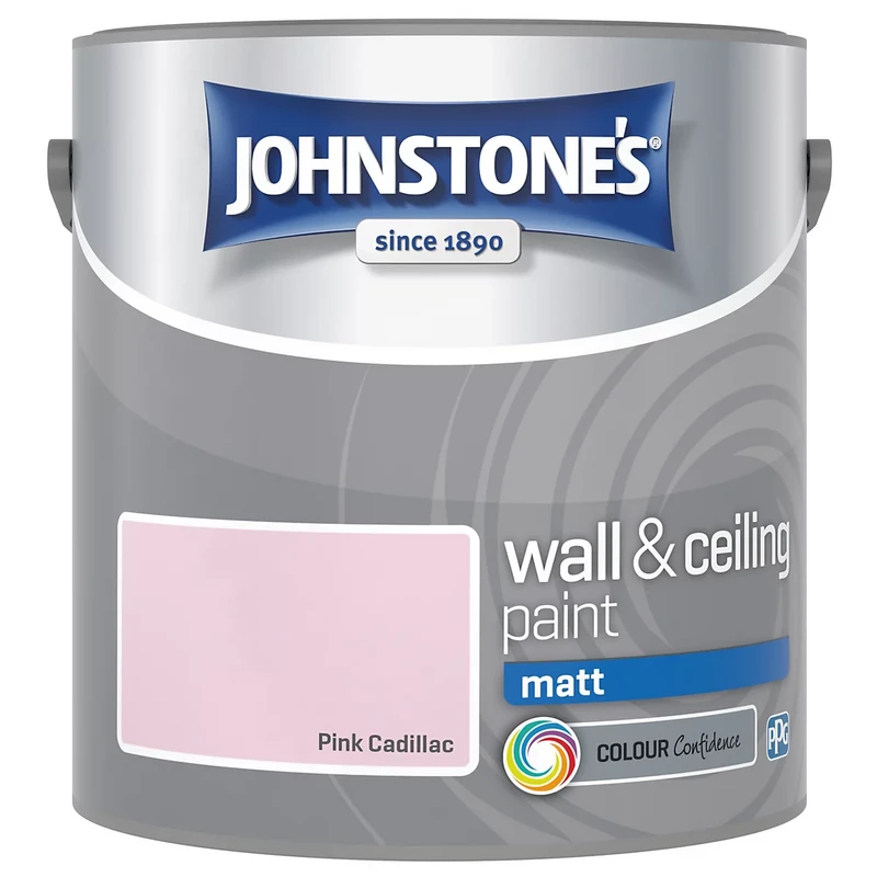 Image of Johnstone's Silk Emulsion Paint, 2.5L, Pink Cadillac