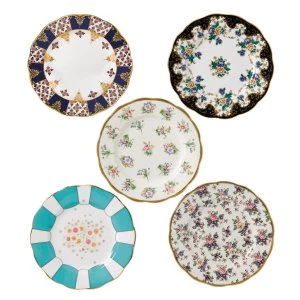 Image of Royal Albert 100 years 5 piece set of 20cm plates 1900 1940