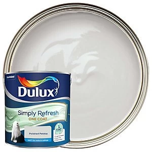 Image of Dulux Simply Refresh One Coat Polished Pebble Matt Emulsion Paint 2.5L
