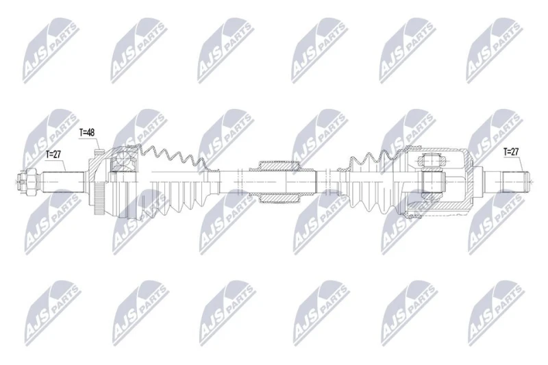 Image of NTY NPW-HY-649 Drive shaft Manual Transmission, Front Axle Right Drive Shaft (13)