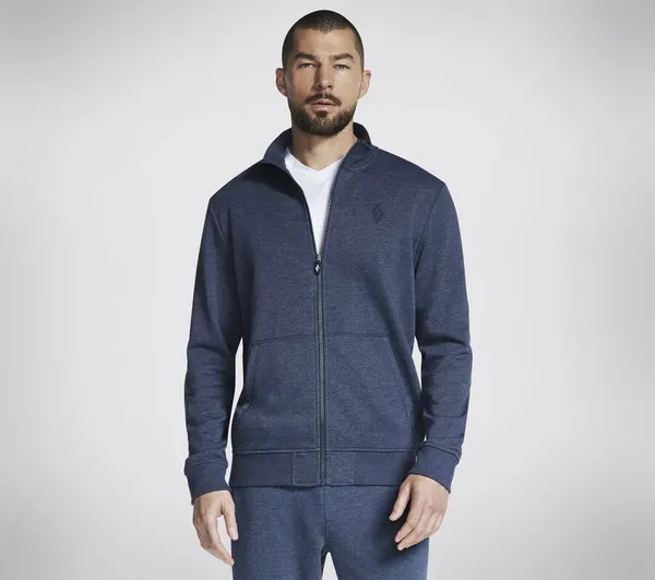 Image of Skechers Mens Go Walk Everywhere Zip Up Casual Jacket Extra Large NAVY SKE1914-NVY-XL