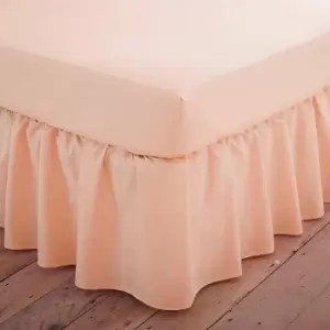 image of Charlotte Thomas Poetry Plain Dye 144 Thread Count Combed Yarns Peach Single Platform Valance