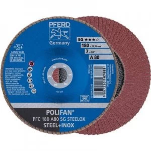 image of PFERD 67708185 POLIFAN-serrated washer PFC 180 A 80SG STEELOX Diameter 180 mm 10 pc(s)