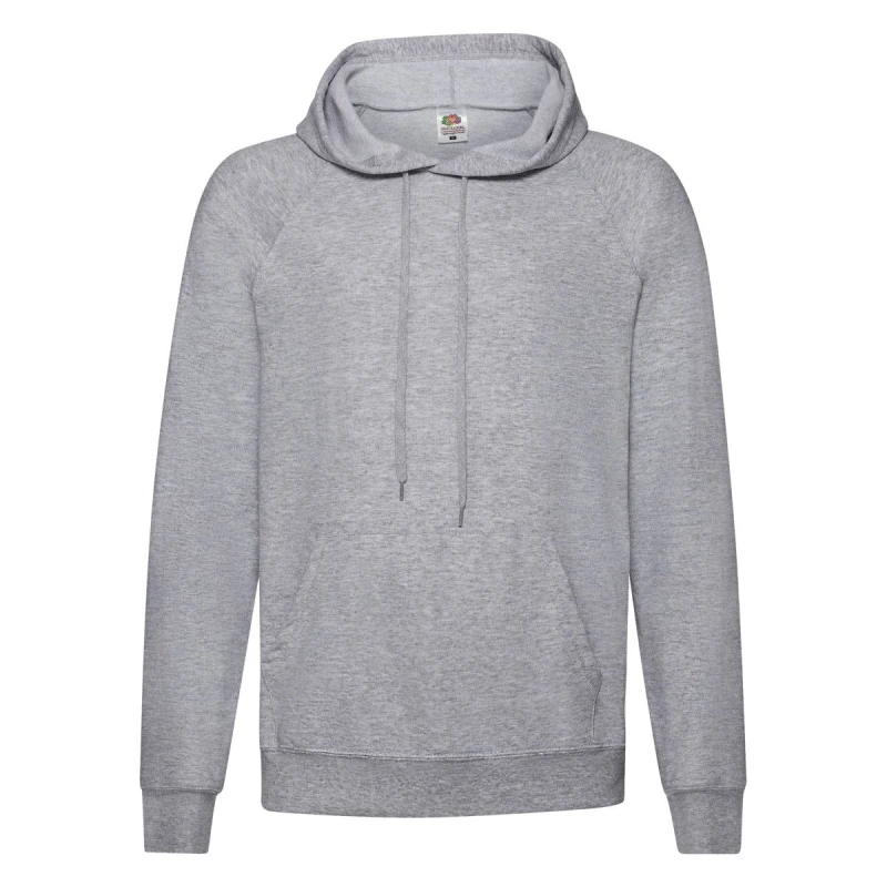Image of Fruit Of The Loom Fruit of the Loom Men Lightweight Hooded Sweatshirt in Grey Size: Small Grey S Male 5063470700196