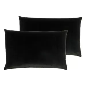 Image of Furn. Contra Twin Pack Polyester Filled Cushions Black