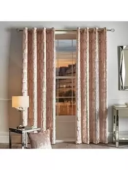 image of By Caprice Claudette Eyelet Lined Curtains 66X54