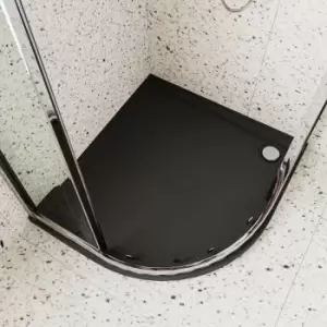 Offset Quadrant Left Handed Shower Tray 1000mm x 900mm - Slate Grey - Hudson Reed