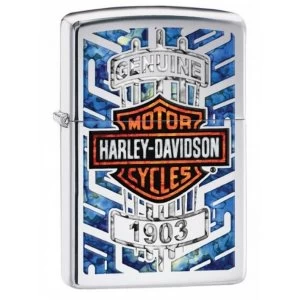 Image of Zippo Harley Davidson High Polish Chrome