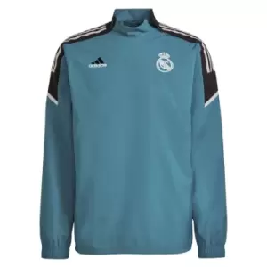 Image of Real Madrid 2021-2022 EU Hybrid Top (Blast Emerald)