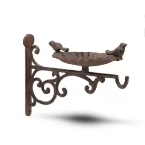 Image of Iron Bird Bath & Feeder Wall Mounted M&W