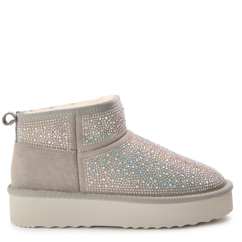 Image of Steve Madden Womens Clydes Snug Boots Grey Stone female 3 (36)