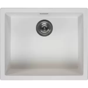 image of Reginox Amsterdam Composite Kitchen Sink Single Bowl in White Granite Composite