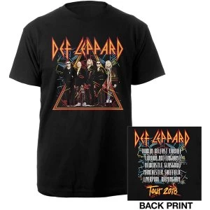 image of Def Leppard - 2018 Tour Photo Mens Large T-Shirt - Black