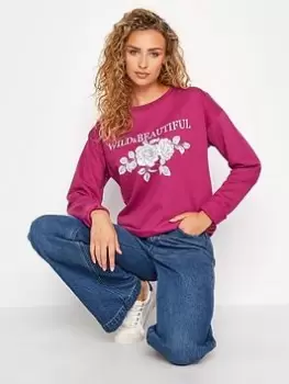 Image of Long Tall Sally Wild & Beautiful Sweatshirt - Pink, Size 8, Women