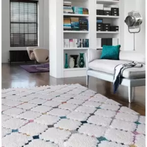 Image of Asiatic - Ariana AR08 Criss Cross 200cm x 290cm Rectangle - Ivory and Multicoloured