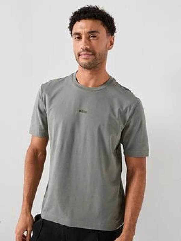 Image of Boss Mens BOSS Orange Oversized Tchup T-Shirt with Logo Detail Oversized T-Shirts S Grey 32281677350