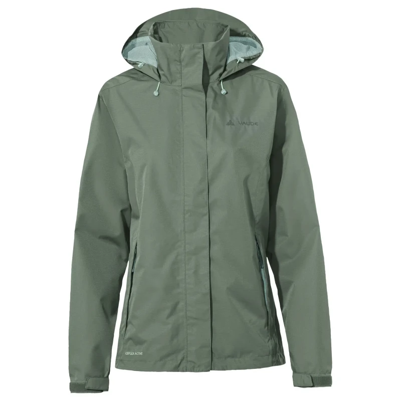 Image of Womens waterproof jacket VAUDE Escape Light Vert Female 36