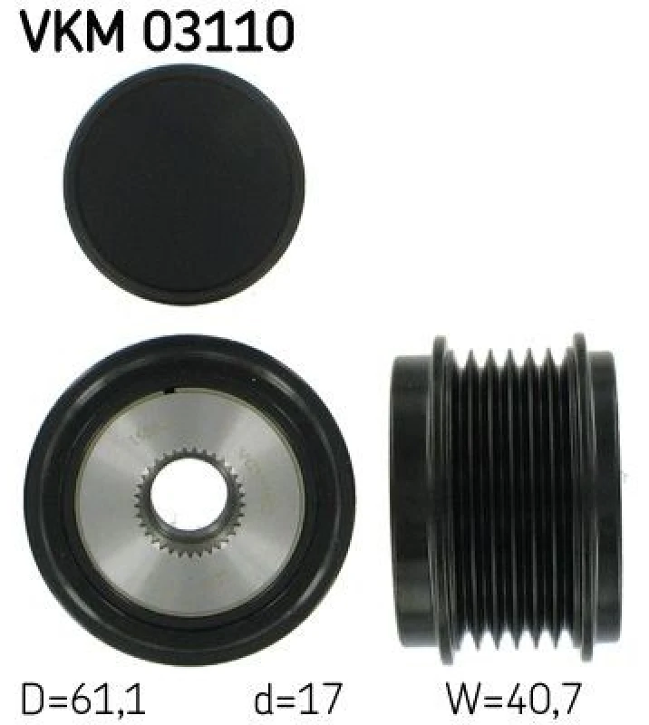 Image of SKF Alternator clutch pulley SKF VKM 03110