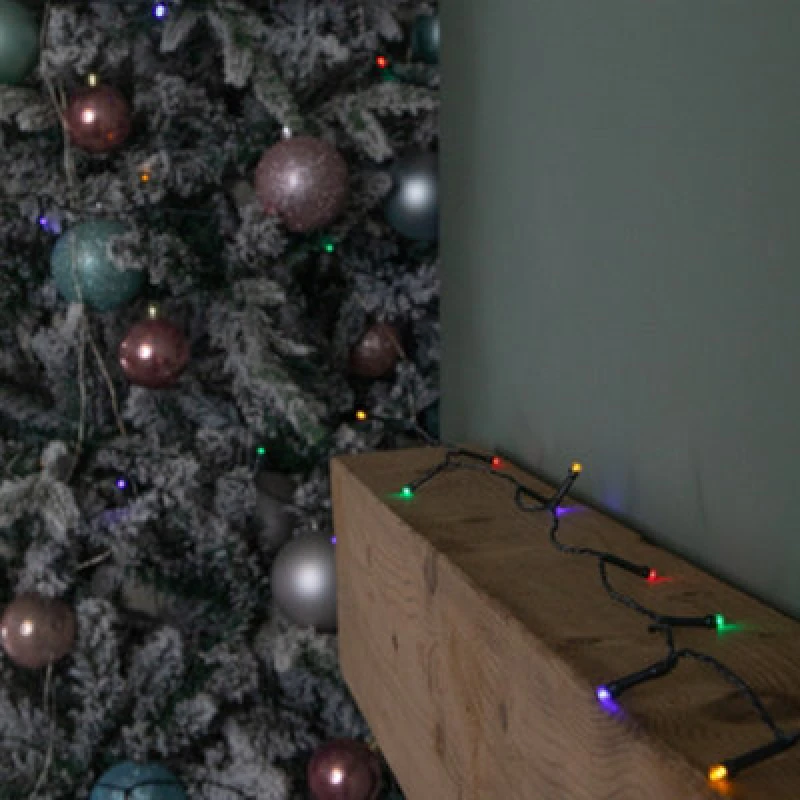 Image of Samuel Alexander 10M Battery Operated Multi-Action Christmas String Lights With 100 Multi-Coloured Leds